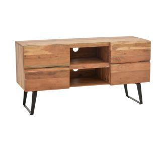 Έπιπλο τηλεόρασης Dervie pakoworld φυσικό μασίφ ξύλο ακακίας 130x43.5x66.5εκ |  Επιπλα εσωτερικου χωρου στο espiti