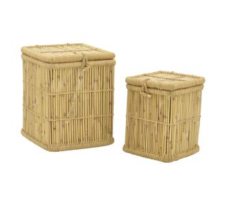 Καλάθι απλύτων Dremia Inart σετ 2 τεμαχίων φυσικό μπαμπού |  Επιπλα εσωτερικου χωρου στο espiti