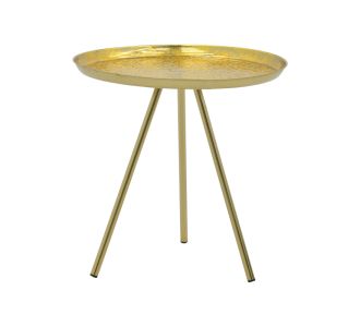 Βοηθητικό τραπέζι Jacksie Inart χρυσό μέταλλο Φ51x54εκ |  Τραπεζάκια βοηθητικά στο espiti