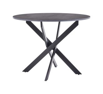 Τραπέζι Dammero pakoworld mdf σε ανθρακί απόχρωση με πόδι μαύρο μέταλλο Φ100x75εκ |  Τραπέζια στο espiti