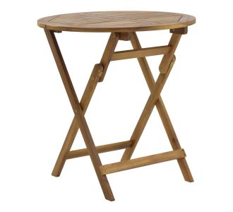 Τραπέζι Capruva pakoworld πτυσσόμενο φυσικό ξύλο ακακίας Φ70x74εκ |  Καναπέδες - Καρέκλες  στο espiti