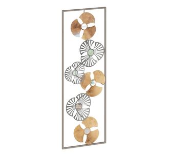 Διακοσμητικό τοίχου Blomma pakoworld αντικέ χρυσό μέταλλο 31x3.5x90εκ |  Διακοσμητκά στο espiti
