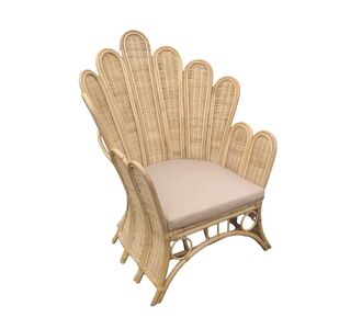 Πολυθρόνα Fragia Inart με μπεζ μαξιλάρι-φυσικό rattan 103x90x120εκ |  Πολυθρόνες κήπου στο espiti
