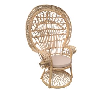 Πολυθρόνα Dorothy Inart με μπεζ μαξιλάρι-φυσικό rattan 115x57x150εκ |  Καρέκλες στο espiti