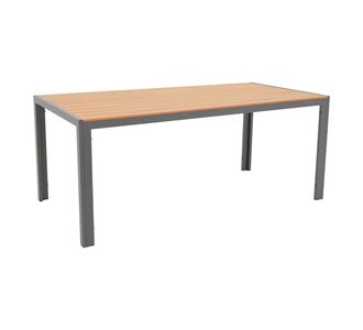 Τραπέζι Nares pakoworld αλουμίνιο ανθρακί-plywood φυσικό 180x90x72.5εκ |  Τραπέζια κήπου στο espiti