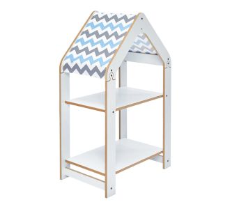 Ραφιέρα Montessori Zoilen pakoworld λευκό-μπλε mdf 50x30x80εκ |  Ντουλάπια στο espiti