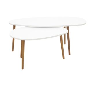 Τραπέζι σαλονιού Monty pakoworld λευκό-φυσικό μελαμίνης 116x46x6εκ |  Τραπεζάκια σαλονιού στο espiti