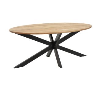 Τραπέζι Bonre pakoworld φυσικό μασίφ ξύλο ακακίας-πόδι μαύρο μέταλλο 175x96x76εκ. |  Τραπέζια στο espiti