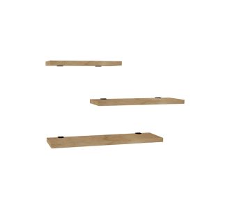 Ραφιέρα τοίχου Leila pakoworld σετ 3τεμ μελαμίνη σε φυσική απόχρωση 40x14x2εκ |  Ραφιέρες τοίχου στο espiti