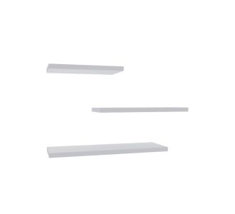 Ραφιέρα τοίχου Leila pakoworld σετ 3τεμ μελαμίνη σε λευκή απόχρωση 40x14x2εκ |  Ραφιέρες τοίχου στο espiti