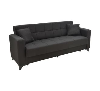 Καναπές-κρεβάτι με αποθηκευτικό χώρο τριθέσιος Modesto pakoworld μαύρο ύφασμα 215x85x80εκ |  Καναπέδες-Κρεβάτι στο espiti