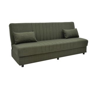 Καναπές-κρεβάτι με αποθηκευτικό χώρο τριθέσιος Romina pakoworld πράσινο ύφασμα 190x75x85εκ |  Καναπέδες-Κρεβάτι στο espiti