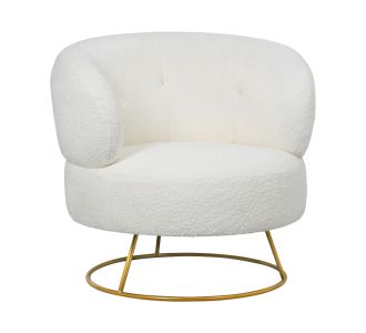 Πολυθρόνα Connie pakoworld κρεμ μπουκλέ ύφασμα-πόδι χρυσό μέταλλο 87x81x81εκ |  Πολυθρόνες σαλονιού στο espiti