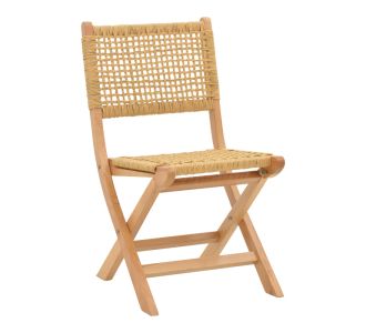 Καρέκλα πτυσσομενη Xianju pakoworld ξύλο οξιάς και σχοινί σε φυσική απόχρωση 47x58x85εκ |  Καρέκλες στο espiti
