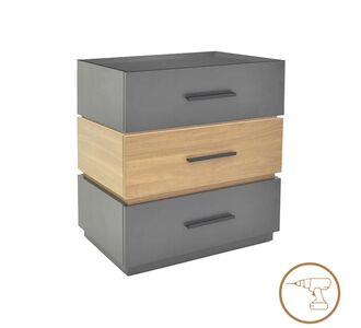 Κομοδίνο Sonlen pakoworld mdf σε sonoma-ανθρακί απόχρωση 60x40x66εκ |  Κομοδίνα στο espiti
