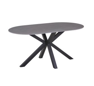 Τραπέζι Makrey pakoworld γκρι μαρμάρου κεραμικό-μαύρο μέταλλο 160x90x75εκ |  Τραπέζια στο espiti