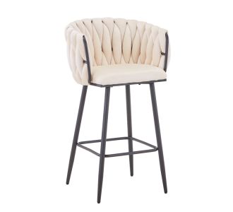 Σκαμπό μπαρ Vivian pakoworld μπεζ βελούδο-πόδι μαύρο μέταλλο 57x50x100εκ |  Σκαμπώ μπαρ στο espiti