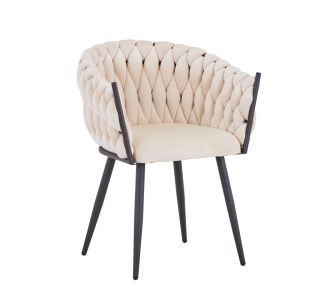 Πολυθρόνα Vivian pakoworld μπεζ βελούδο-πόδι μαύρο μέταλλο 61x55x80εκ |  Καρέκλες στο espiti