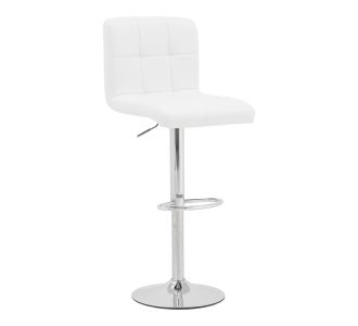 Σκαμπό μπαρ Remina pakoworld πτυσσόμενο λευκό pu-βάση χρωμίου 44x44x112εκ |  Σκαμπώ μπαρ στο espiti