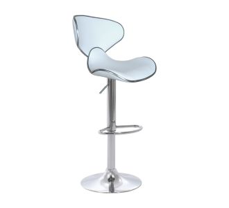 Σκαμπό μπαρ Butterfly pakoworld πτυσσόμενο λευκό pu-βάση χρωμίου 47x47x100εκ |  Σκαμπώ μπαρ στο espiti