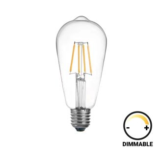 Λαμπτήρας LED ST64 Bulb pakoworld dimmable 8W E27 clear |  Φωτιστικά  στο espiti