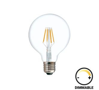 Λαμπτήρας LED G80 Bulb pakoworld dimmable 8W E27 clear |  Φωτιστικά  στο espiti