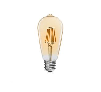 Λαμπτήρας LED ST64 Bulb pakoworld 4W 3000K E27 amber |  Φωτισμος στο espiti