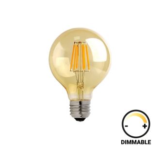 Λαμπτήρας LED G95 Bulb pakoworld dimmable 4W E27 200-220V amber |  Φωτιστικά  στο espiti