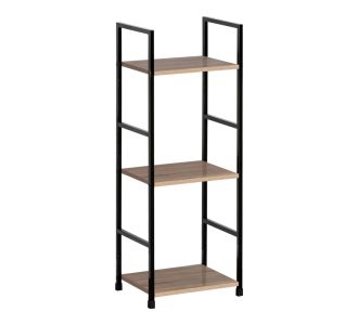 Βιβλιοθήκη-ραφιέρα Bitok pakoworld φυσικό-μαύρο μέταλλο 29x23.5x80εκ |  Ντουλάπια στο espiti