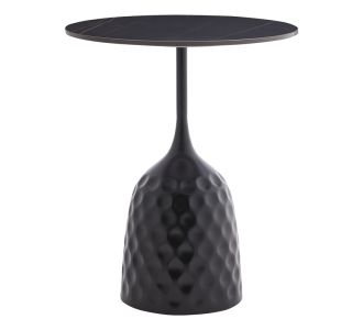 Βοηθητικό τραπέζι Kousien Inart μαύρο sintered stone Φ50x60εκ |  Τραπεζάκια βοηθητικά στο espiti