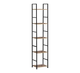 Βιβλιοθήκη Azuel pakoworld φυσικό-μαύρο μέταλλο 29x23.5x144εκ |  Βιβλιοθήκες στο espiti