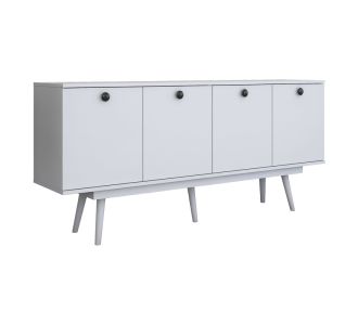 Μπουφές Salonde pakoworld λευκό μελαμίνης-λευκό pp πόδι 180x40x82.6εκ |  Μπουφέδες στο espiti