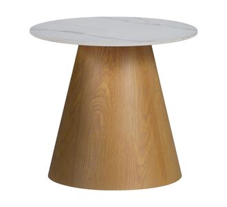 Βοηθητικό τραπέζι Soleire Inart λευκό μαρμάρου sintered stone Φ50x46εκ |  Τραπεζάκια βοηθητικά στο espiti