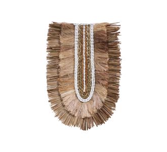 Διακοσμητικό τοίχου Earsy II Inart seagrass σε φυσικό χρώμα 38x30x8εκ |  Διακοσμητκά στο espiti