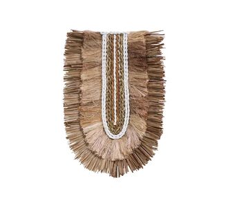 Διακοσμητικό τοίχου Earsy II Inart seagrass σε φυσικό χρώμα 38x30x8εκ |  Διακοσμητκά στο espiti