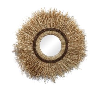 Καθρέπτης Tabrane Inart sisal σε φυσικό χρώμα Φ110x4εκ |  Διακοσμητκά στο espiti