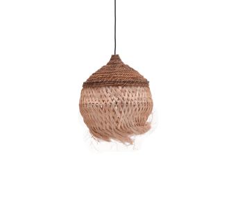 Φωτιστικό οροφής Fiorine Inart abaca σε φυσικό χρώμα Φ35x45εκ |  Οροφής στο espiti