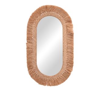 Καθρέπτης Bohnile Inart sisal σε φυσικό χρώμα 70x4x120εκ |  Διακοσμητκά στο espiti