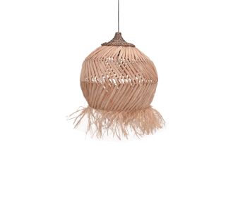 Φωτιστικό οροφής Koronse Inart sisal σε φυσικό χρώμα Φ55x68εκ |  Οροφής στο espiti