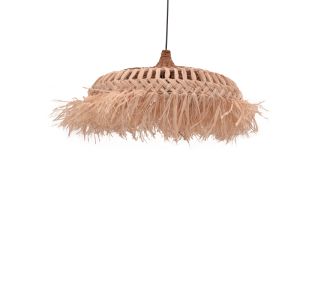 Φωτιστικό οροφής Borobe Inart sisal σε φυσικό χρώμα Φ60x35εκ |  Φωτιστικά  στο espiti