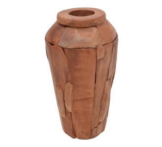 Διακοσμητικό βάζο Archean pakoworld teak ξύλο σε φυσική απόχρωση Φ30x80εκ |  Διακοσμητκά στο espiti