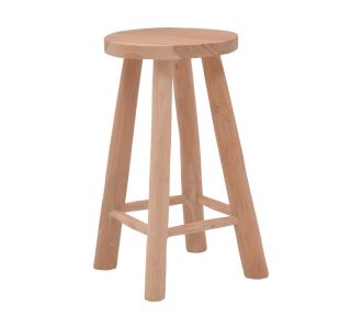 Σκαμπό Charloce pakoworld teak ξύλο σε φυσική απόχρωση Φ35x62εκ |  Σκαμπώ στο espiti