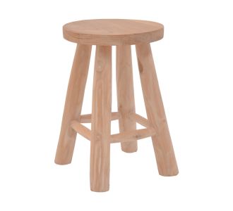 Σκαμπό Verenity pakoworld teak ξύλο σε φυσική απόχρωση Φ30x45εκ |  Σκαμπώ στο espiti