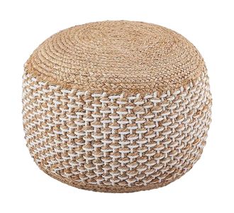 Σκαμπό-πουφ Bocca Inart γιούτα σε φυσική απόχρωση Φ40x45εκ |  Σκαμπώ στο espiti