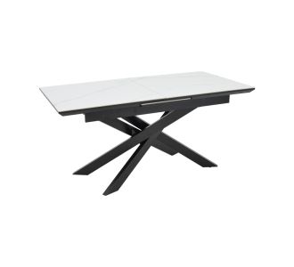 Τραπέζι Rogemi pakoworld γκρι mdf-μαύρο μέταλλο 160-200x90x75εκ |  Τραπέζια στο espiti
