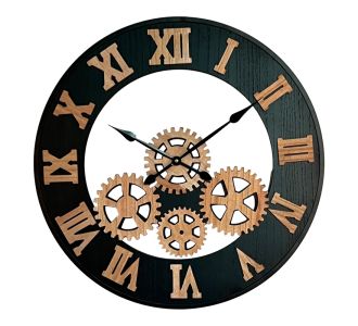 Ρολόι τοίχου Graniz Inart μέταλλο σε μαύρη απόχρωση 60x3x60εκ |  Ρολόγια στο espiti