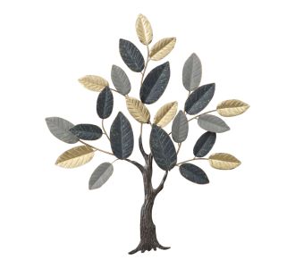 Διακοσμητικό τοίχου Oliver Inart μέταλλο σε χρυσή-μαύρη-γκρι απόχρωση 71.5x84.5x4εκ |  Διακόσμηση τοίχου στο espiti
