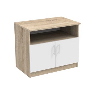 Ντουλάπι χαμηλό Galdow pakoworld σε sonoma-λευκή απόχρωση 80x45x60εκ |  Βιτρίνες - Έπιπλα εισόδου στο espiti