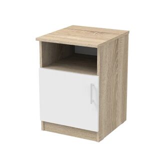 Κομοδίνο Galdi pakoworld σε sonoma-λευκή απόχρωση 40x45x60εκ |  Κομοδίνα στο espiti