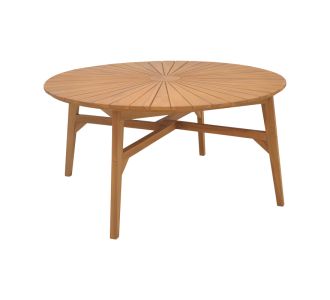 Τραπέζι Colen pakoworld teak ξύλο σε φυσική απόχρωση Φ150x75εκ |  Τραπέζια στο espiti